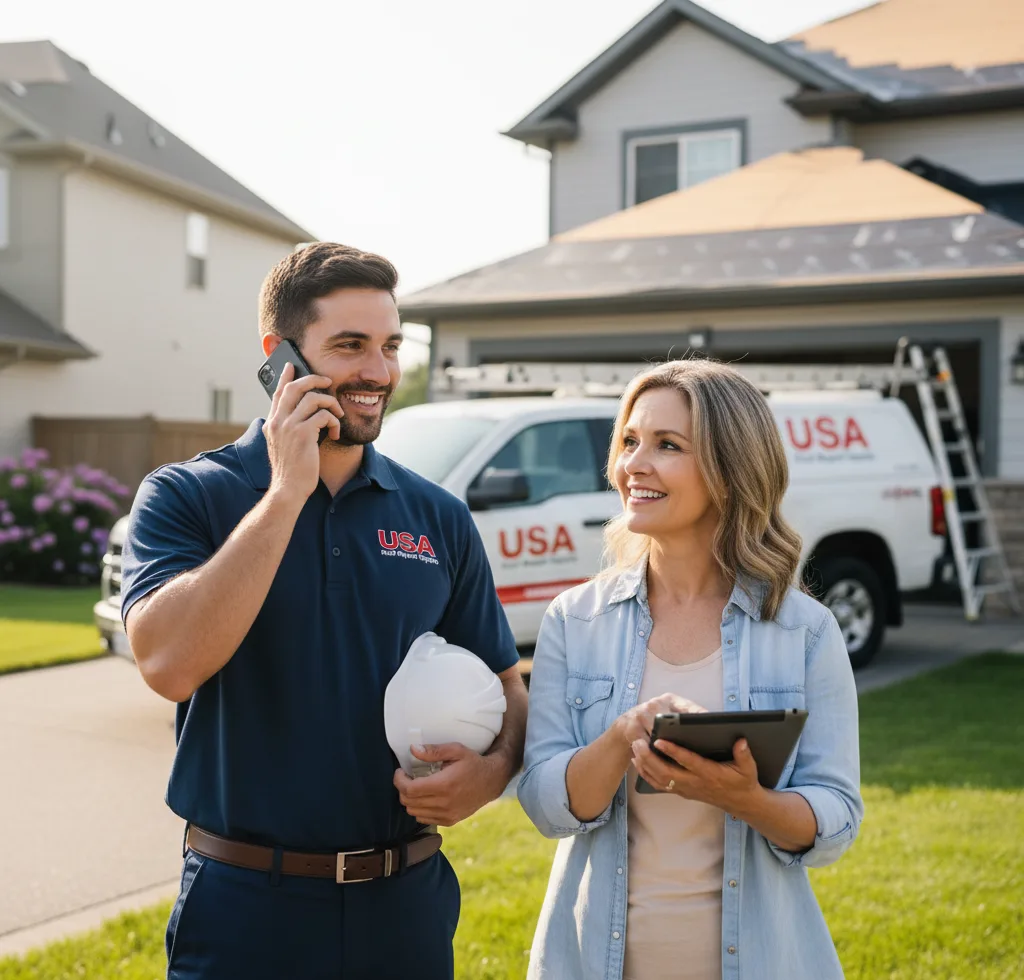 USA Roof Repair Experts customer support in Dixon